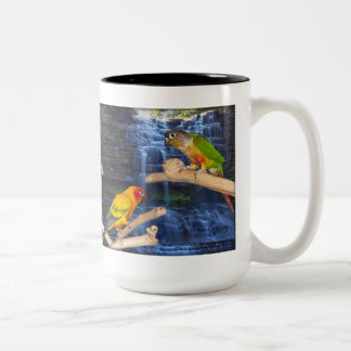 Schöne Conure Kaffee-Tasse Zweifarbige Tasse