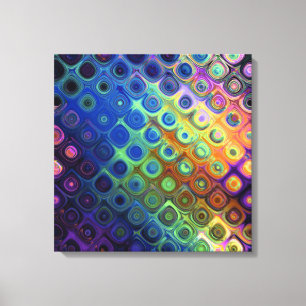 Schöne coole abstrakte Quadrate kreisen Glas leuc Leinwanddruck