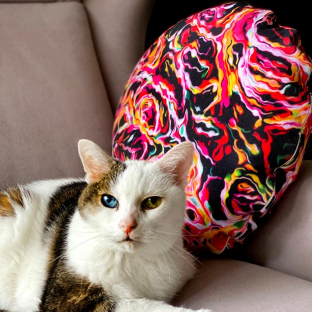 Schöne Coole Funky Rundes Kissen (Von Creator hochgeladen)