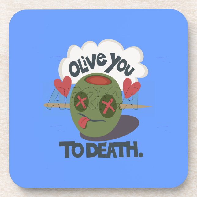 Schöne Coole I Liebe Afrika Kunst Untersetzer (Vorderseite)