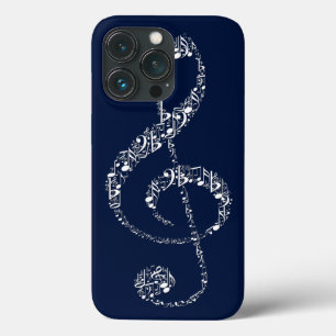 Schöne, coole weiße Musiknoten Case-Mate iPhone Hülle