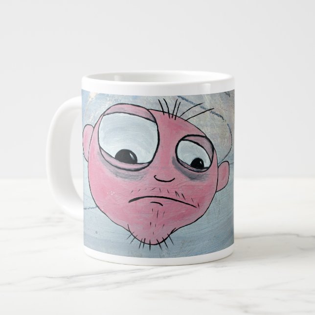 Schöne Crazy Face Jumbo Tasse! Jumbo-Tasse (Vorderseite Links)