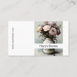 Schöne Cremes und weiße Aquarelltöne Visitenkarte