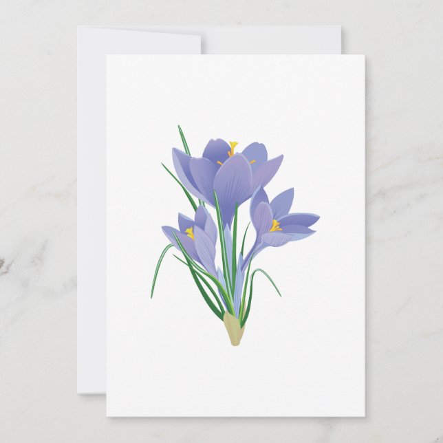 Schöne Crocus-Blume Feiertagskarte (Vorderseite)