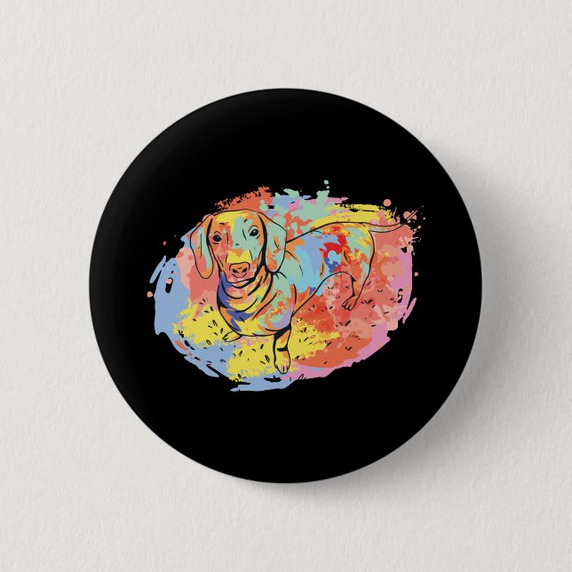 Schöne Dackel Button (Vorderseite)