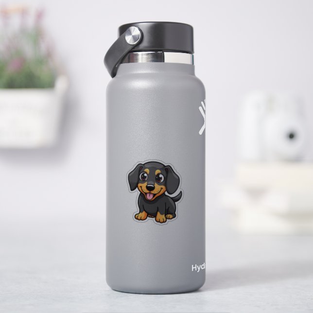 Schöne Dackel, Kawaii Charmer, Klein Aufkleber (HydroFlask)