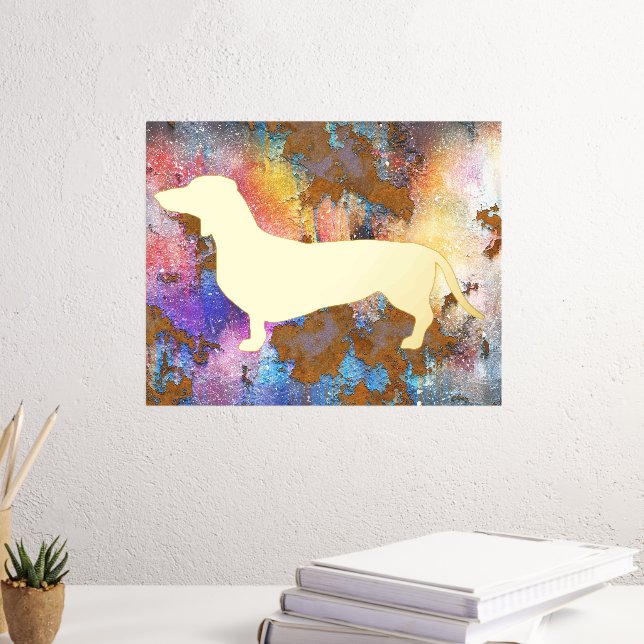 Schöne Dackel Silhouette Printmedien Foliendrucke (In Situ (Schreibtisch 3))