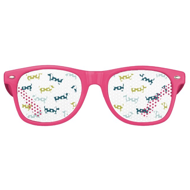 Schöne Dackeln in großartigen Farben Partybrille (Vorderseite)