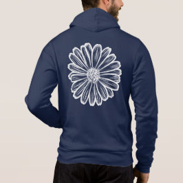 Schöne Daisy-Blume, Halftone Illustration Hoodie
