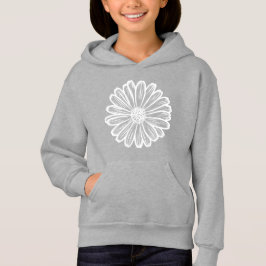 Schöne Daisy-Blume, Halftone Illustration Hoodie