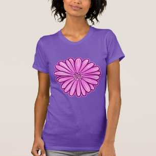 Schöne Daisy-Blume, Halftone Illustration T-Shirt