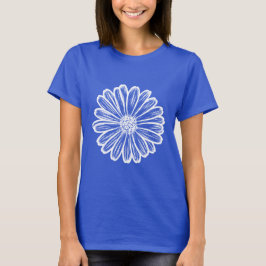 Schöne Daisy-Blume, Halftone Illustration T-Shirt