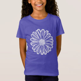 Schöne Daisy-Blume, Halftone Illustration T-Shirt
