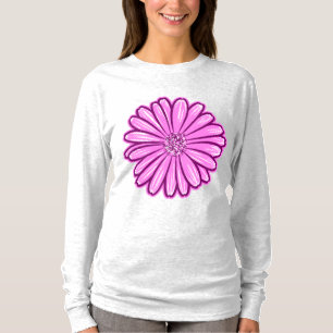 Schöne Daisy-Blume, Halftone Illustration T-Shirt