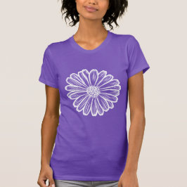 Schöne Daisy-Blume, Halftone Illustration T-Shirt
