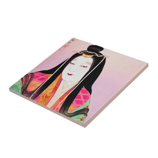 Schöne Damenkunst orientalischen japanischen Fliese (Seite)