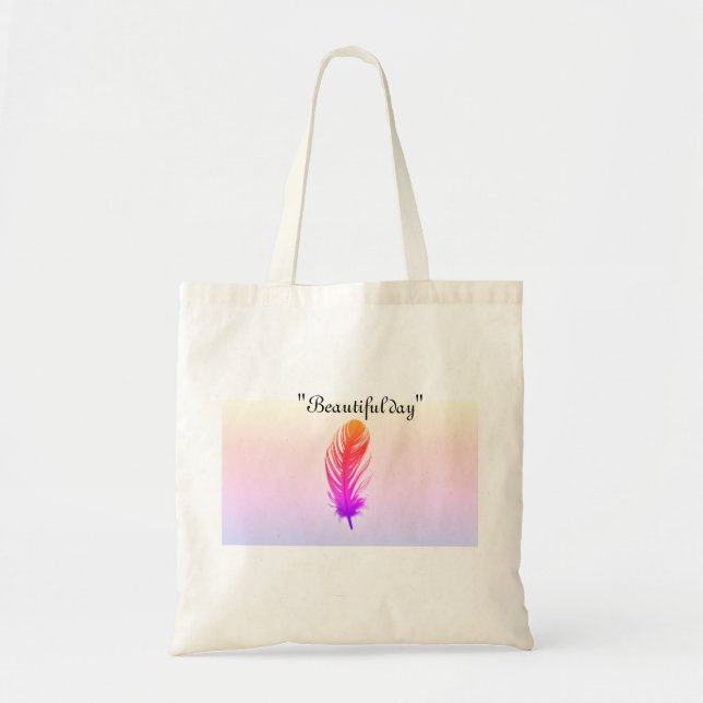 "Schöne Day Feather Shoulder Tote Tasche - Elegant (Vorne)
