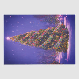 Schöne Dekoration des Weihnachtsbaumes Seidenpapier