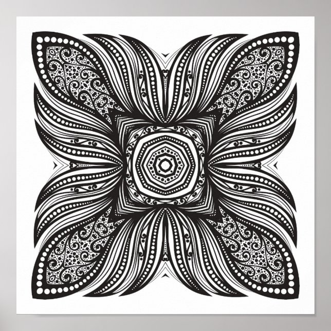 Schöne Dekoration Square Doodle 2 (Vorne)