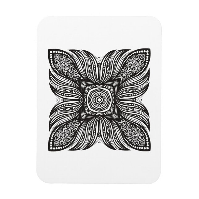 Schöne Dekoration Square Doodle Magnet (Vertikal)