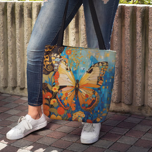 Schöne dekorative Schmetterlingsflora Tasche