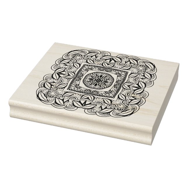 Schöne Dekorative Square Doodle Gummistempel (Stempel)