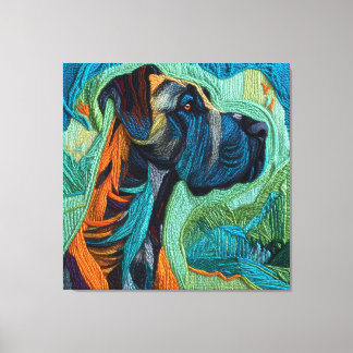 Schöne detaillierte einzigartige Great Dane Kunst Leinwanddruck