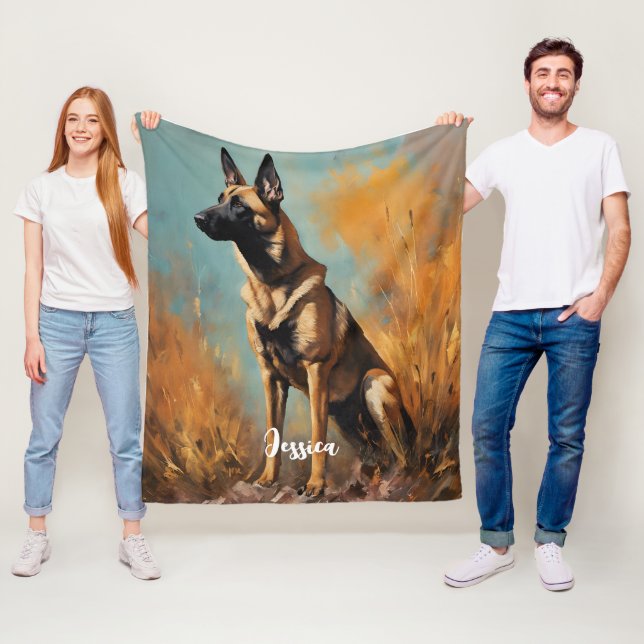 Schöne deutsche Malinois Fleecedecke (Beispiel)
