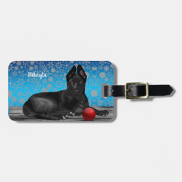 Schöne Deutsche Schäferpuppy Gepäckanhänger