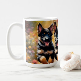 Schöne Deutsche Schäferwelpen Kaffeetasse