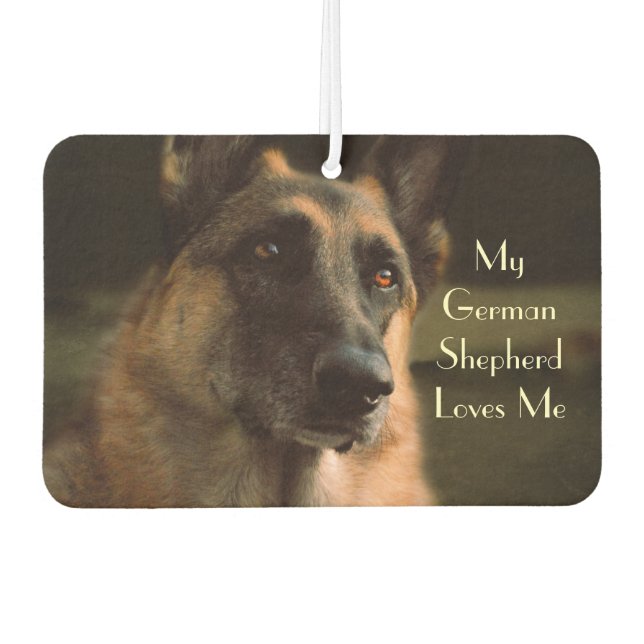 Schöne deutsche Shepherd Car Air Freshener Autolufterfrischer (Vorderseite)