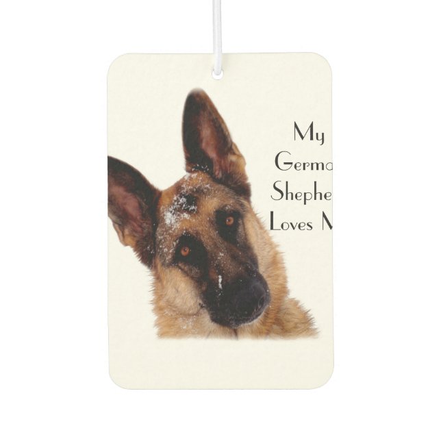 Schöne deutsche Shepherd Car Air Freshener Autolufterfrischer (Vorderseite)