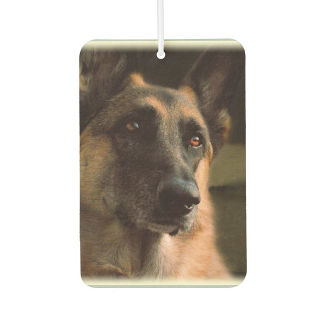 Schöne deutsche Shepherd Car Air Freshener Autolufterfrischer (Vorderseite)