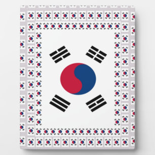 Schöne diagonale koreanische Flagge: Eine unendlic Fotoplatte