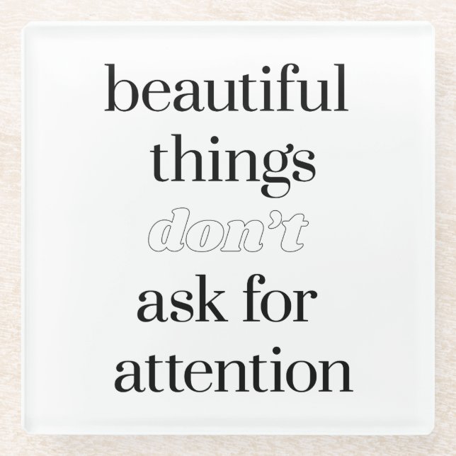 Schöne Dinge Glass Untersetzer (Vorderseite)