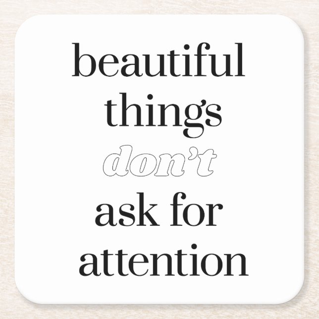 Schöne Dinge Papier Untersetzer (Vorderseite)