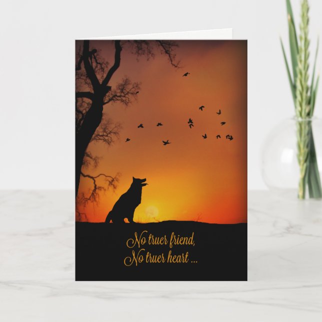 Schöne Dog Sympathy Card Karte (Vorderseite)