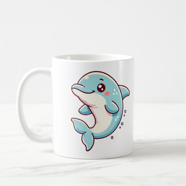 Schöne Dolphin mit Meeresblick Kaffeetasse (Links)