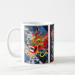 Schöne Drachen-Quilt-Tasse Kaffeetasse