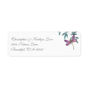 Schöne Dragonfly und Gartengrüne Adresse