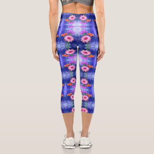 Schöne Drei-Farben-Gerberas - Migne Zeichnend - Capri Leggings