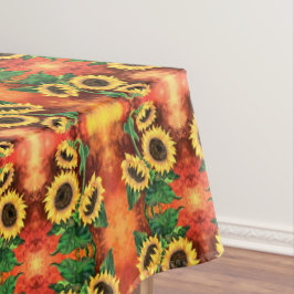 Schöne Drei Sonnenblumen - Gemälde Kunst Tischdecke