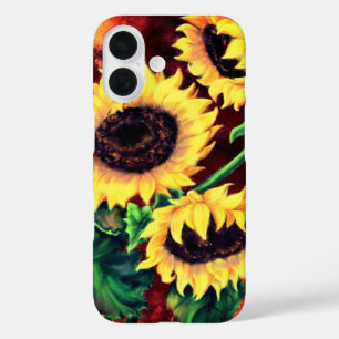 Schöne drei Sonnenblumen - Malerei iPhone 16 Hülle