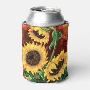 Schöne Drei Sonnenblumen - Migned Art Malerei Dosenkühler