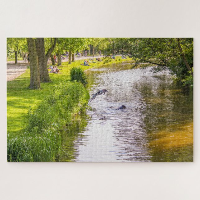 Schöne dynamische Szene aus Park, Amsterdam (Horizontal)