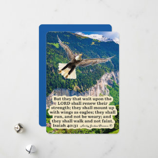 Schöne Eagle-Schrift Isaiah 40:31 Feiertagskarte