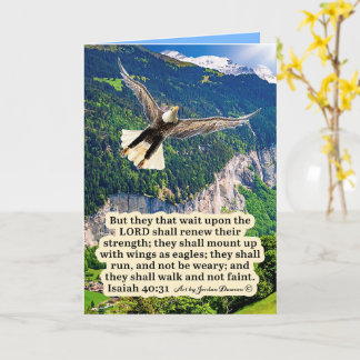 Schöne Eagle-Schrift Isaiah 40:31 Karte