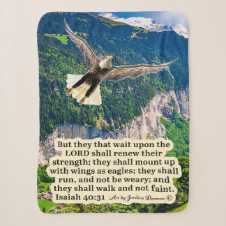 Schöne Eagle-Schrift Isaiah 40:31 Sherpadecke
