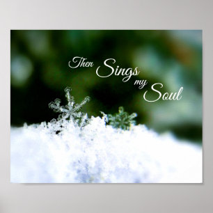 Schöne echte Schneeflocke dann Singt mein Soul Po Poster