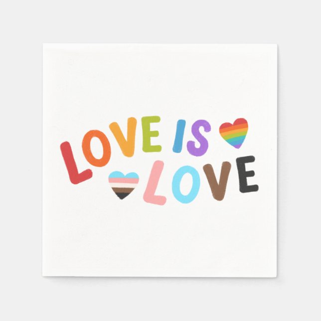 Schöne, einfache minimale Liebe ist Liebe Stolz Serviette (Vorderseite)